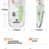JERTECH WB130 Crystal Mouse Transparent