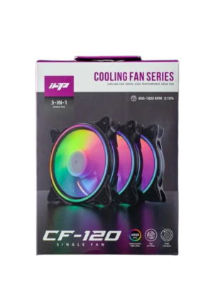 IHP CF-120 ARGB Cooling Fan (3-in-1 Pack) with controller unit