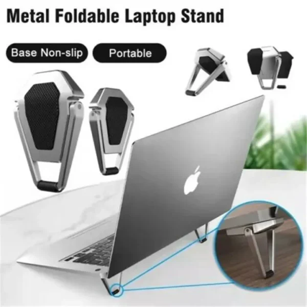 Laptop Stand Adjustable Cooling Bracket Metal Foldable Laptop Holder Shield Shape Laptop Stand